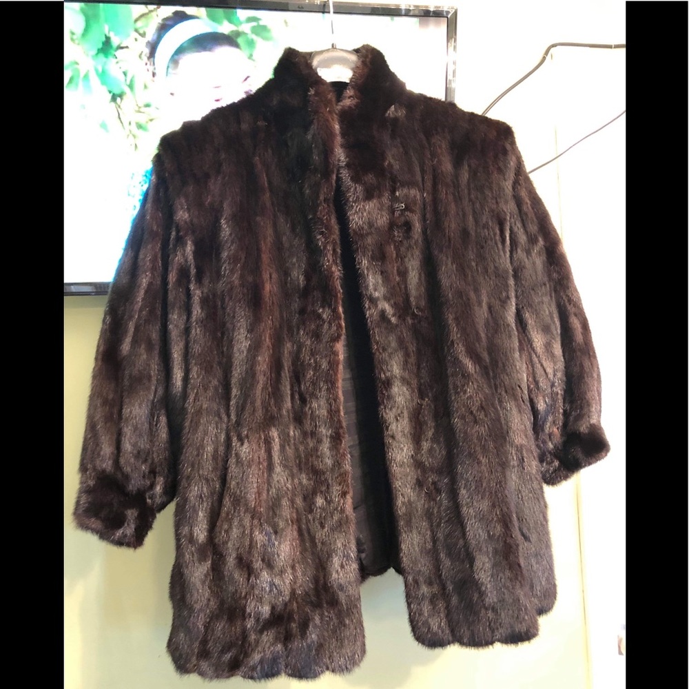 Mink coat fur jacket size XL